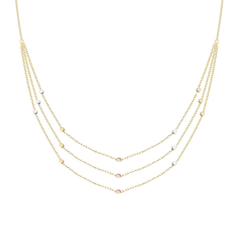 Collar de Oro 18kt Triple Cadena-0
