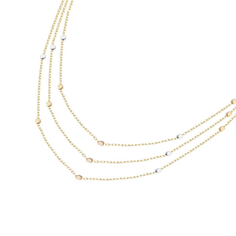 Collar de Oro 18kt Triple Cadena-1