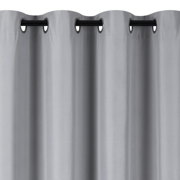 Cortina Blackout Set De Dos Paños Gris-0