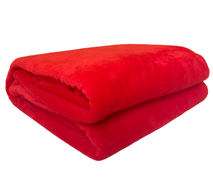 Frazada King Coral Flannel Rojo-0