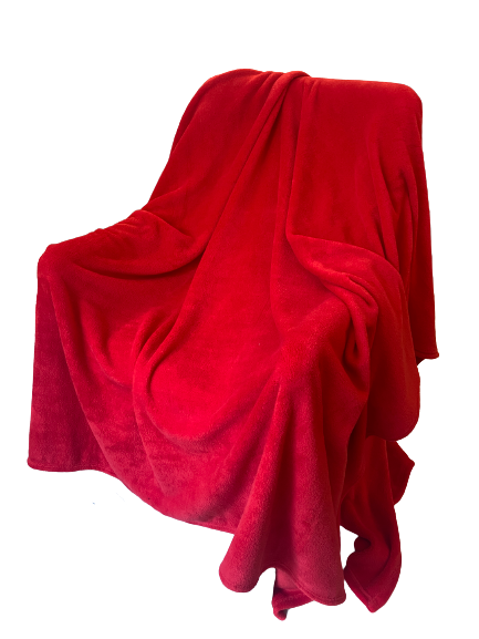 Frazada King Coral Flannel Rojo-1