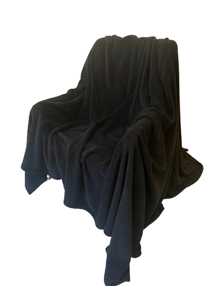 Frazada 1.5 Plazas Coral Flannel Negro-1