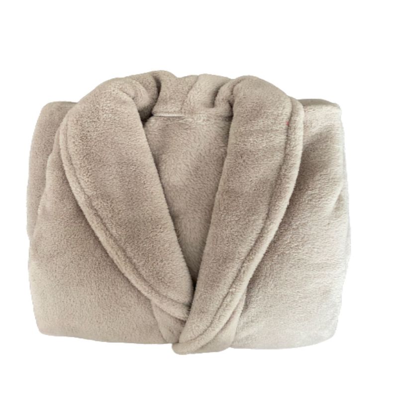 Bata Coral Fleece Niño Infantil Natural-1