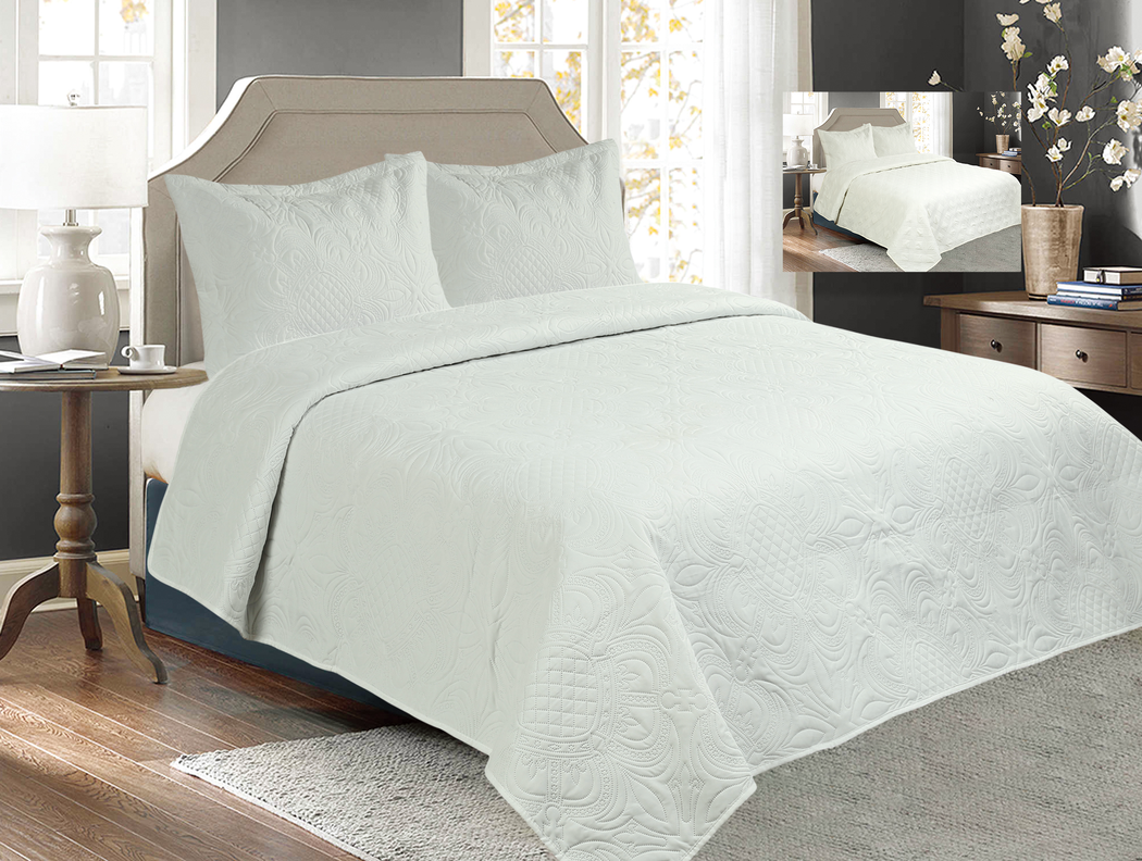 Cubrecama Quilt Cobertor King Panama D3 Natural-0