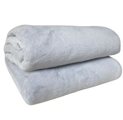 Frazada 2 Plazas Coral Flannel Gris-0