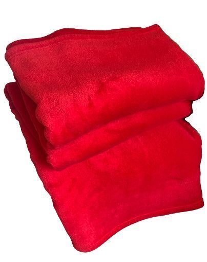 Frazada 2 Plazas Coral Flannel Rojo-3