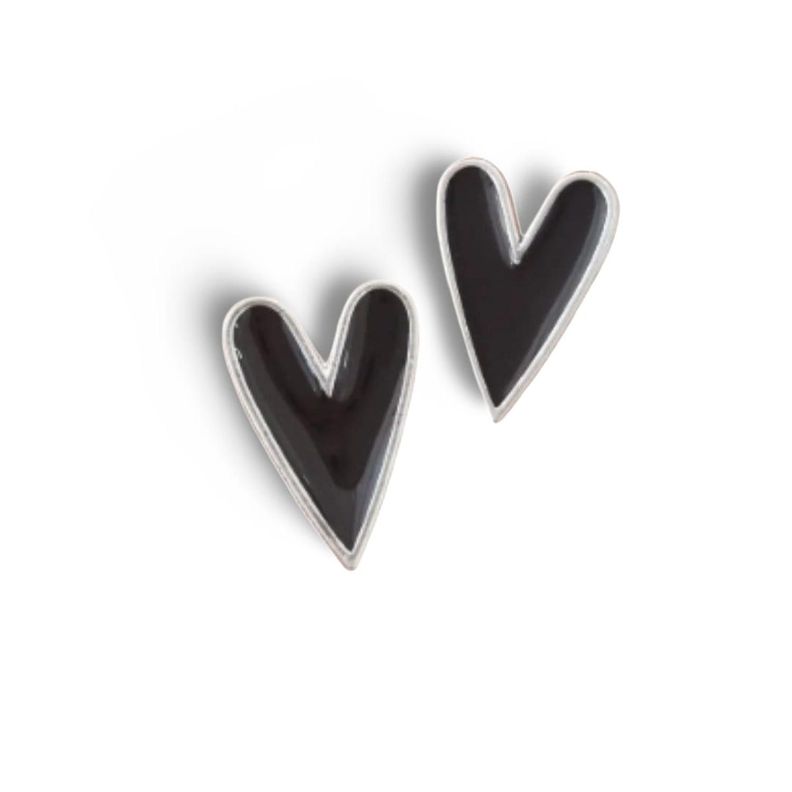 Aros corazon Aurora Negro 2