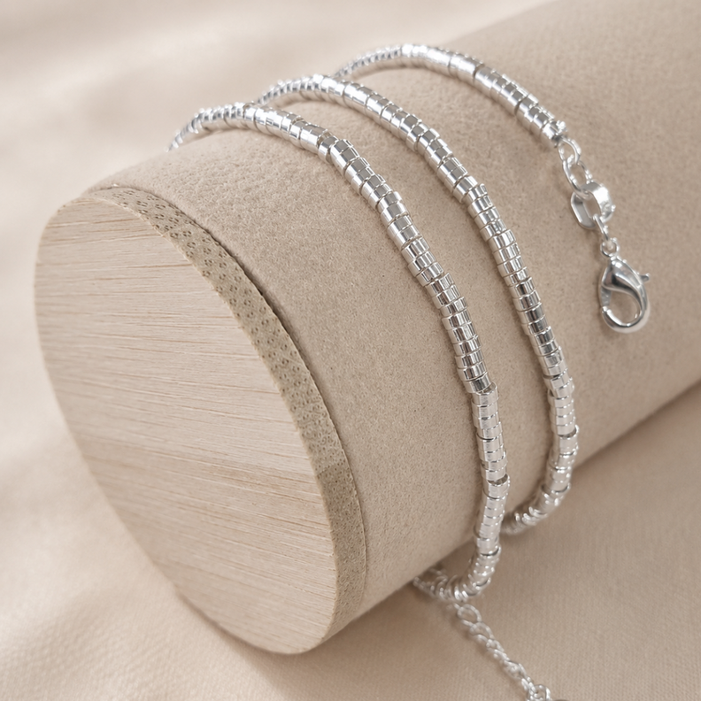 Maxi Pulsera 40 cm + 10 extension - elegancia que te envuelve Plateado 45
