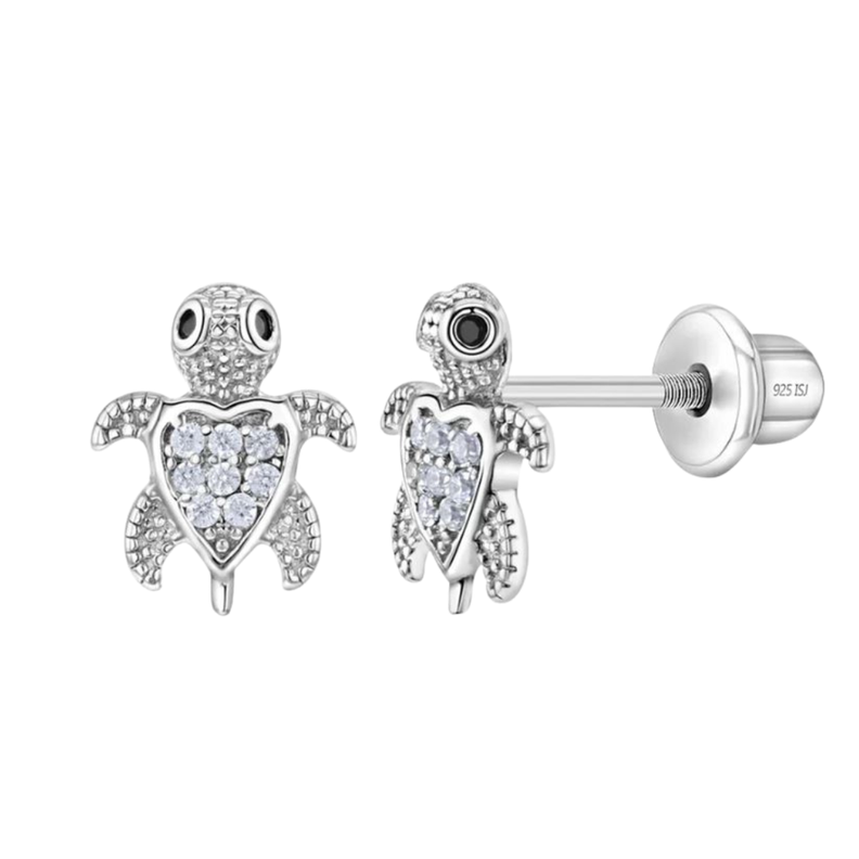 Aros Tortuga para Nina Plateado 8