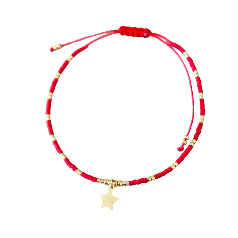 Pulsera roja estrella Tunquen Rojo 17