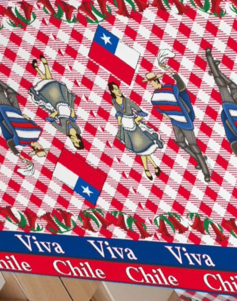 Set De Mantel Más 6 Fundas De Sillas Fechas Patrias 01-2