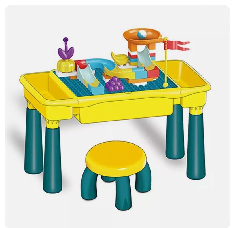 Mesa y Silla para Legos con Bloques de Construcción-0