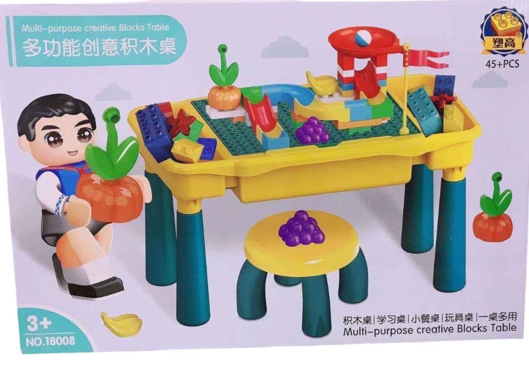 Mesa y Silla para Legos con Bloques de Construcción-1