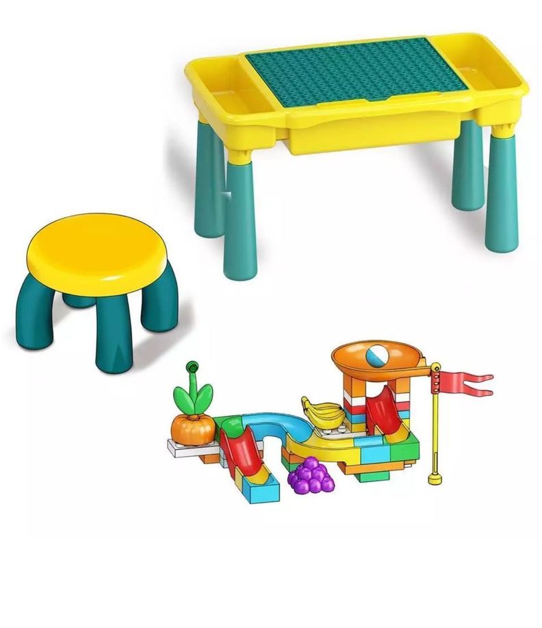 Mesa y Silla para Legos con Bloques de Construcción-3