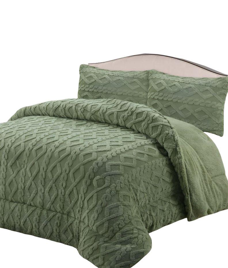 COBERTOR GRUESO PARA INVIERNO KING - SUPER VERDE -05-0