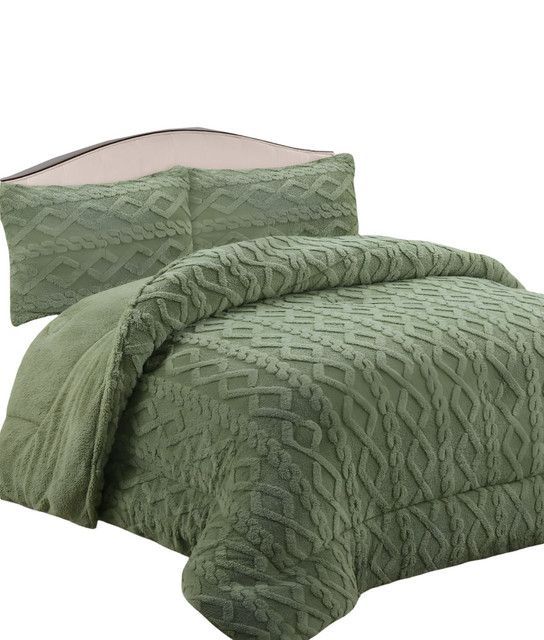 COBERTOR GRUESO PARA INVIERNO KING - SUPER VERDE -05-1