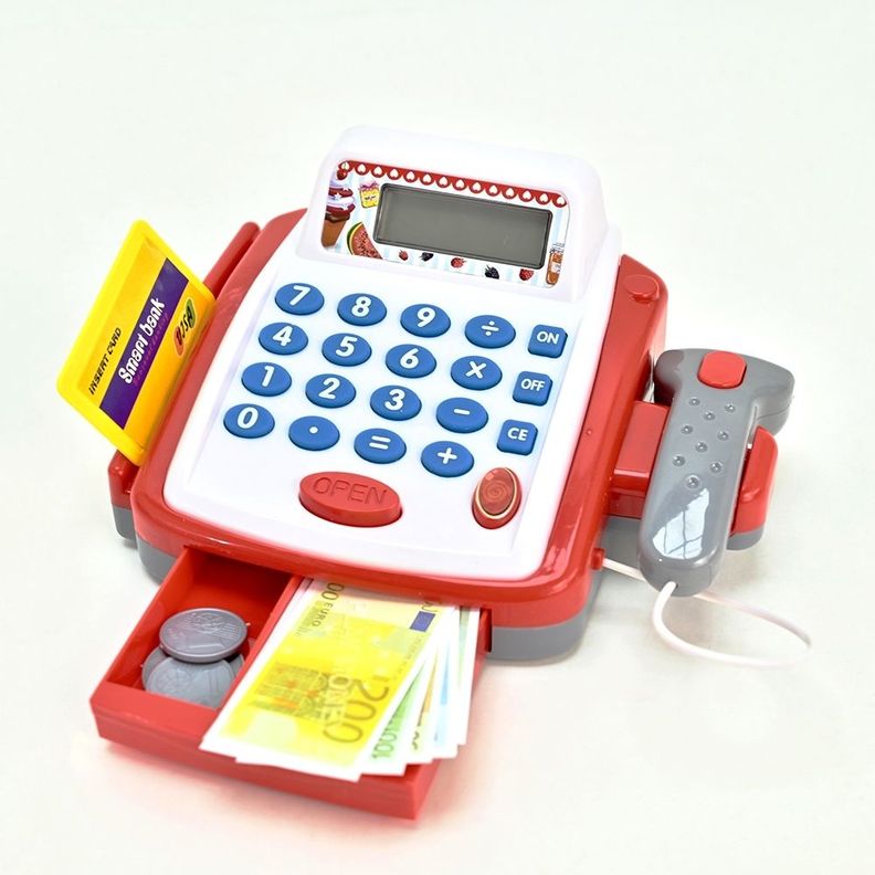 CAJA REGISTRADORA PARA NIÑOS CON ACCESORIOS Y SONIDOS-0