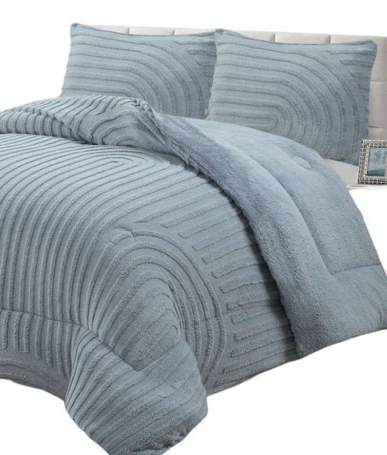 COBERTOR GRUESO PARA INVIERNO KING - SUPER KING GRIS-0