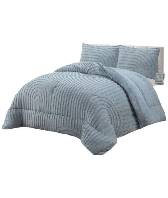 COBERTOR GRUESO PARA INVIERNO KING - SUPER KING GRIS-1