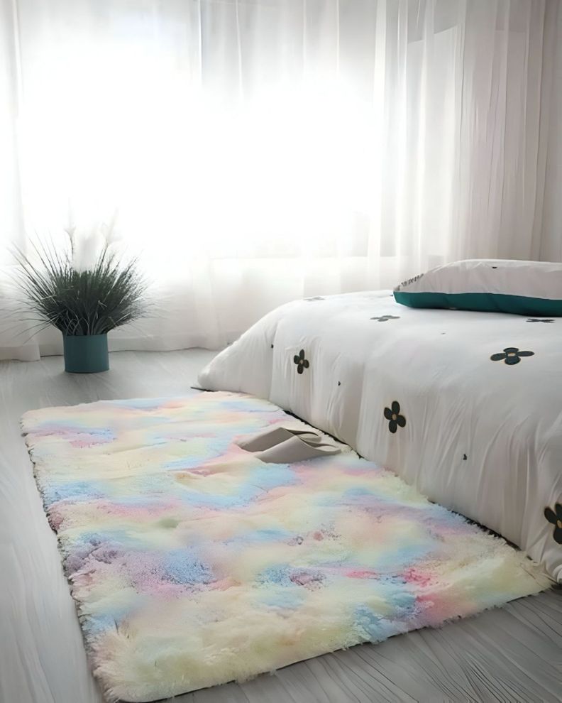 Alfombra peluda Suave 240 x 200 cm Primera Calidad COLOR UNICORNIO-0