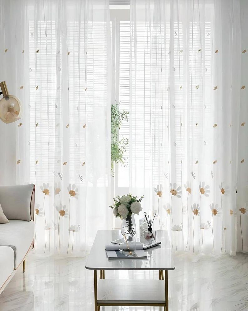 Pack de Visillo transparente con textura 140x230cmv14-0
