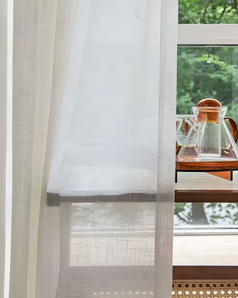 Pack de Visillo transparente con textura 140x230cm v01-1