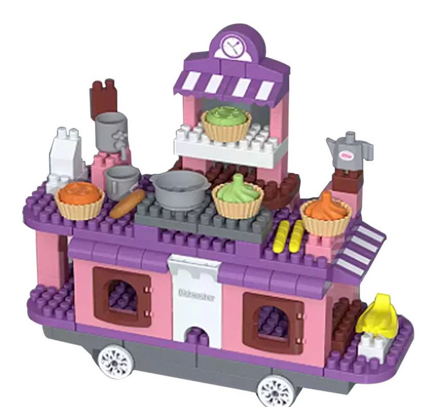 Cocina de Construcción 117 Piezas con Accesorios-Morado-0