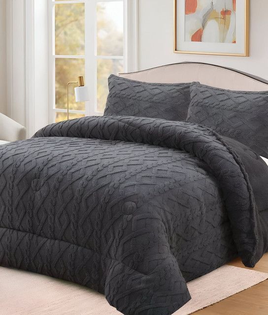 COBERTOR GRUESO PARA INVIERNO KING - SUPER GRIS -04-2