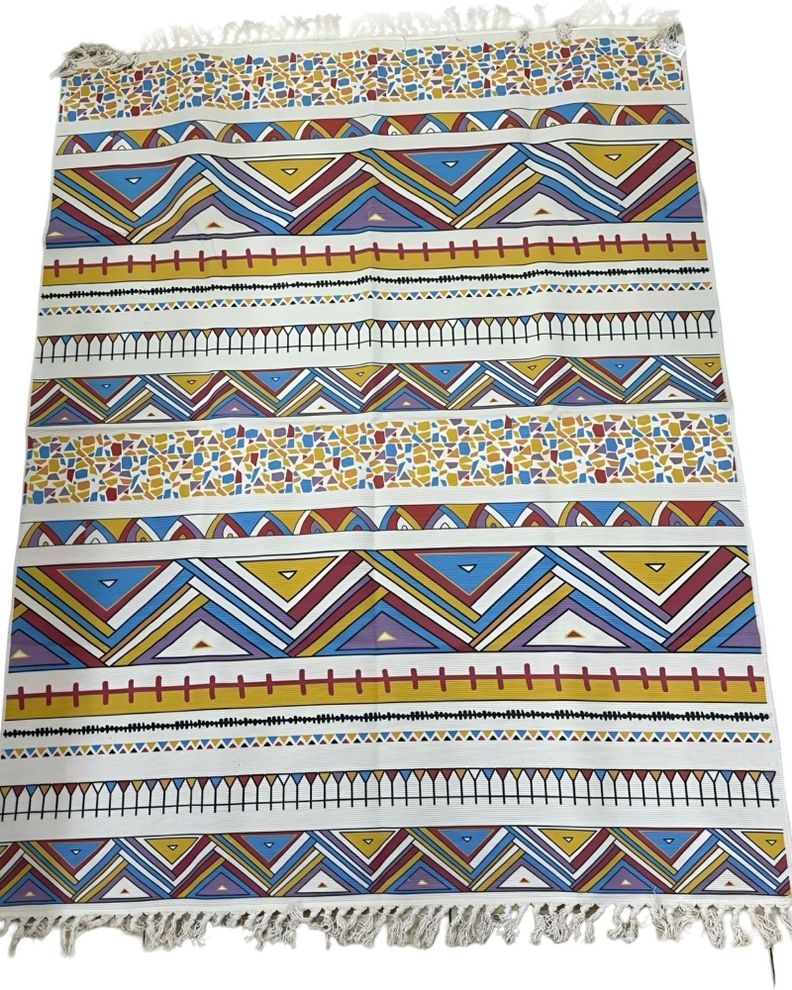 ALFOMBRA DE LINO RESISTENTE 160 X 200 CON FLECOS f05-0