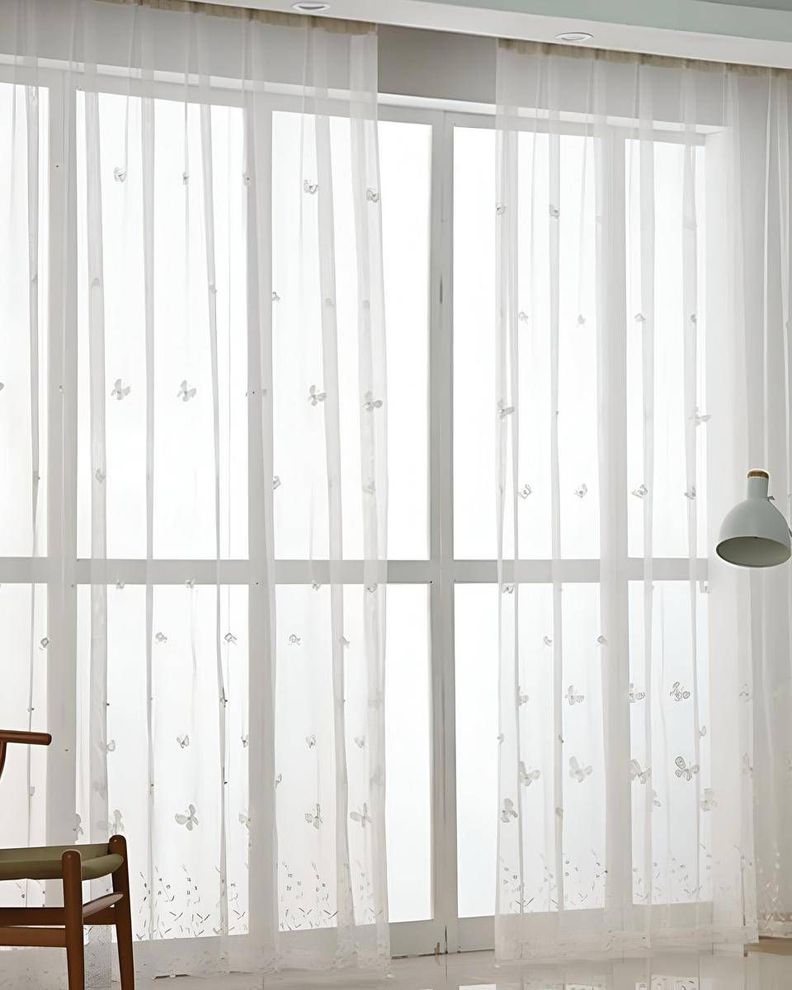 Pack de Visillo transparente con textura 140x230cmv17-0