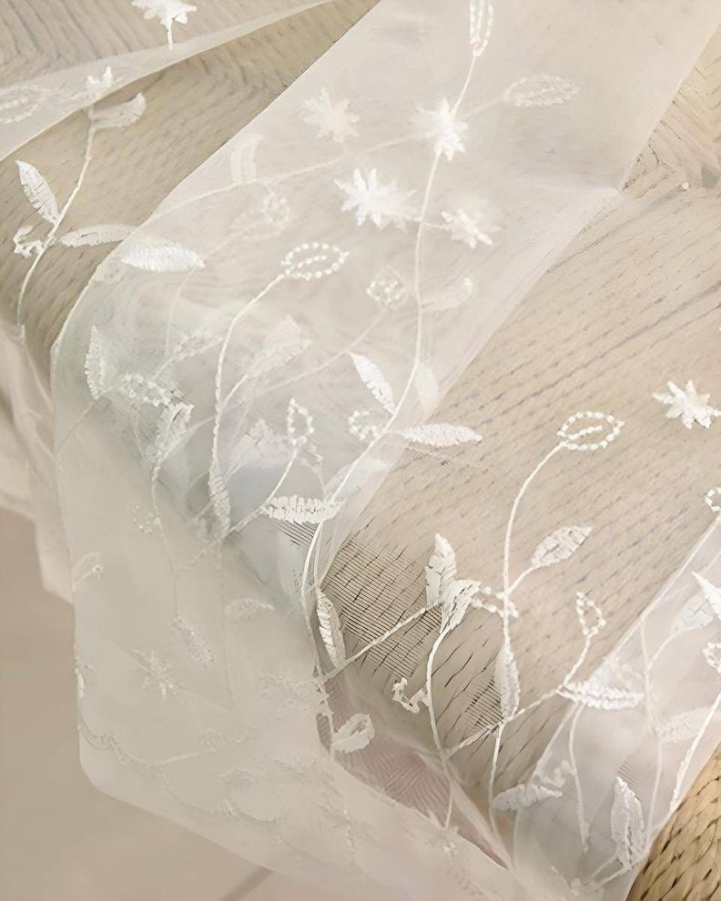 Pack de Visillo transparente con textura 140x230cmv17-2