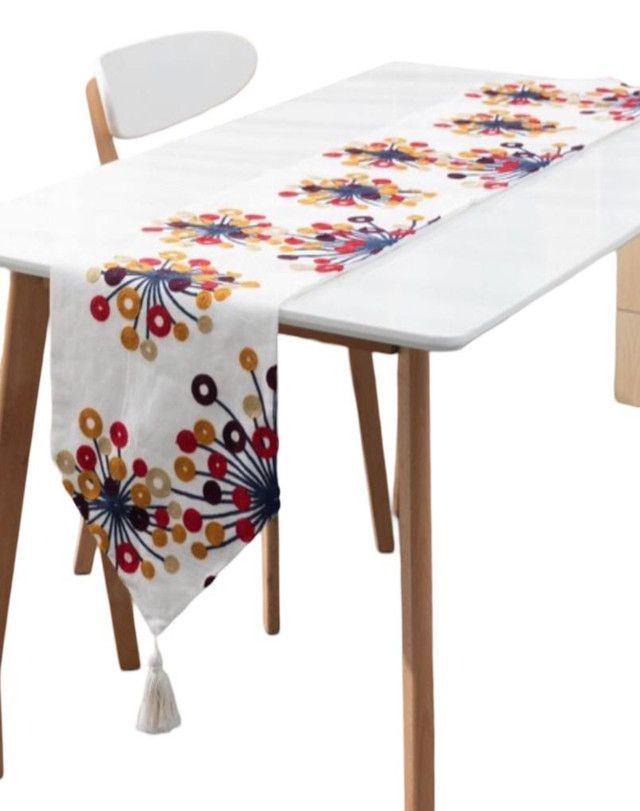 CAMINO DE MESA BORDADO ELEGANTE 33 X 180cm DC8-0