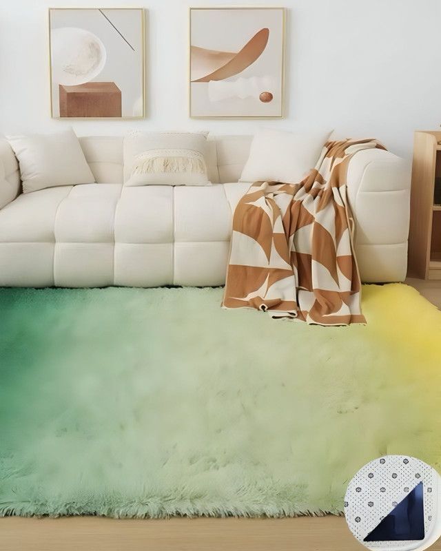 Alfombra peluda Suave 180 x 200 cm Primera Calidad Multicolor-1