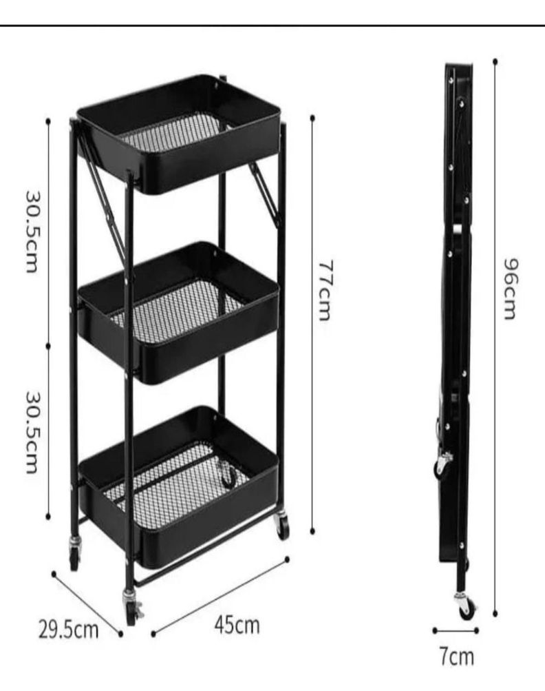 Organizador Almacenamiento 3 Niveles Con Ruedas A-2