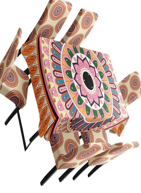 JUEGO DE MANTEL MÁS 6 FUNDAS DE SILLAS      D02-1