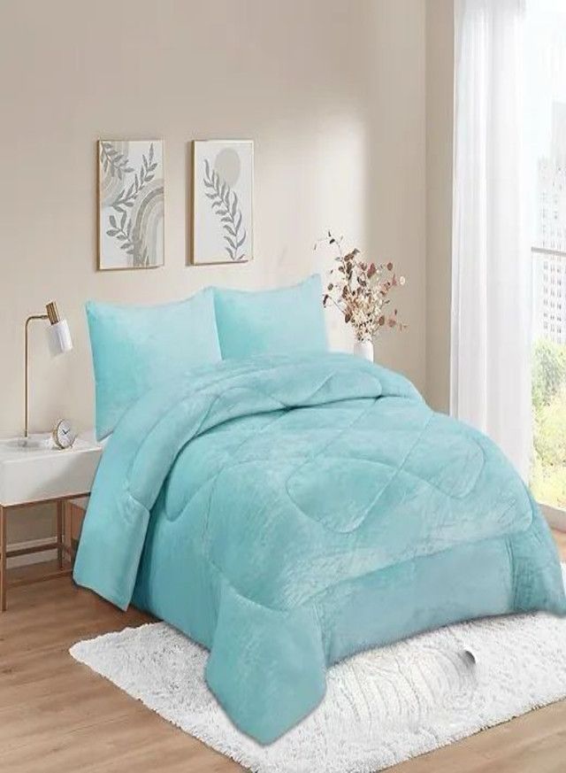 CUBRECAMA PLUSH DE INVIERNO CON CHIPORRO D-3-2