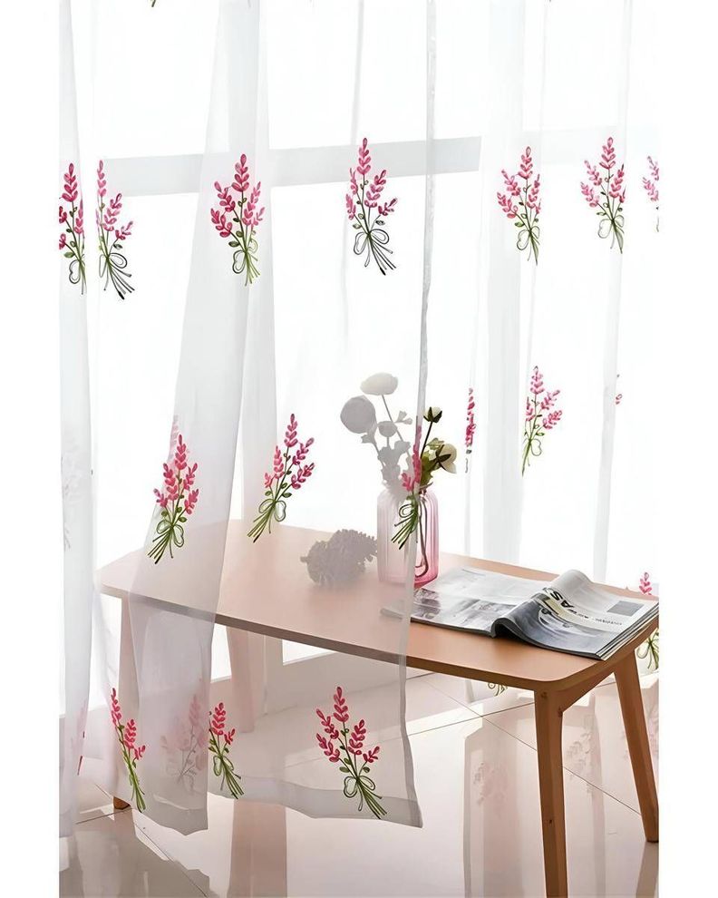 Pack de Visillo transparente con textura 140x230cmv12-2