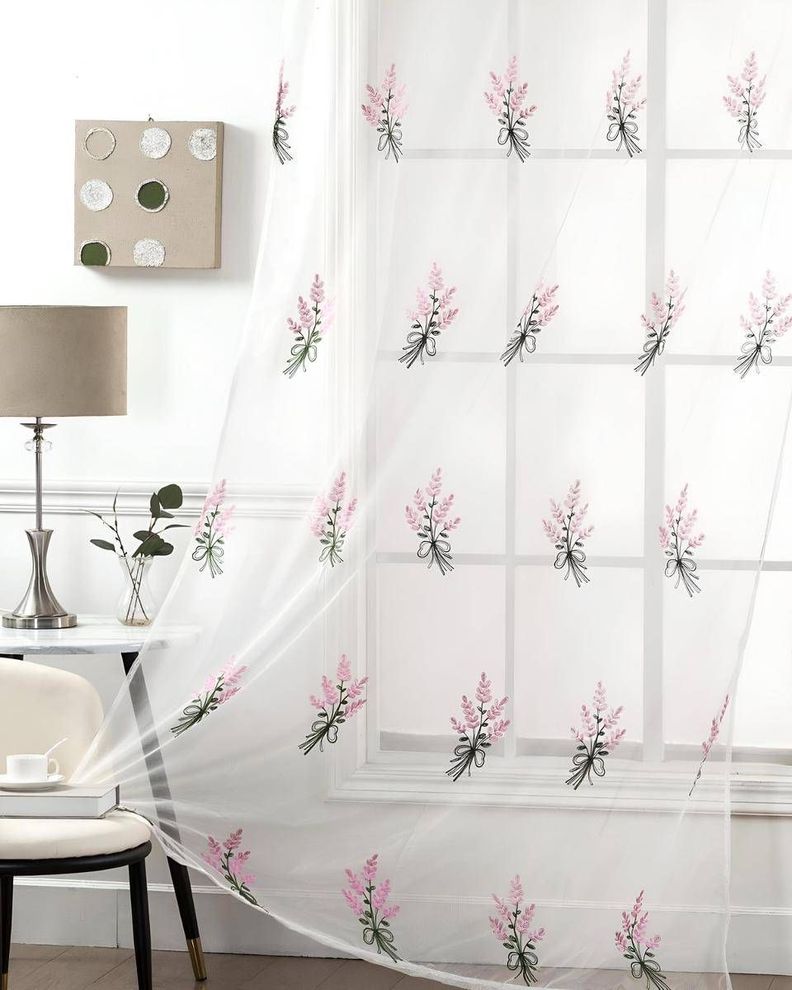 Pack de Visillo transparente con textura 140x230cmv12-3