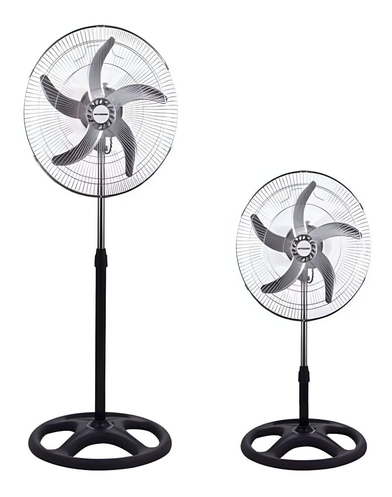 Set de 2 Ventiladores de 18 pulgadas Aspa Metálica Plateada -1
