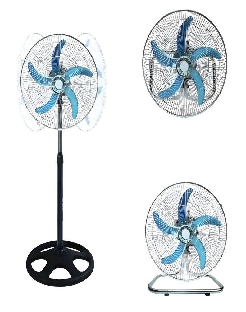 Set de 2 Ventiladores de 18 pulgadas Aspa Metálica Plateada -3