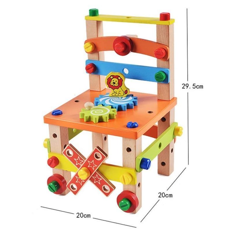 Silla Infantil Montessori Madera con Tornillos-3
