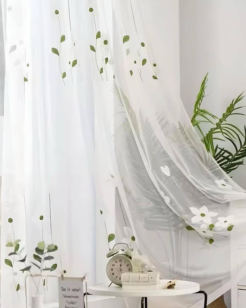 Pack de Visillo transparente con textura 140x230cmv15-0