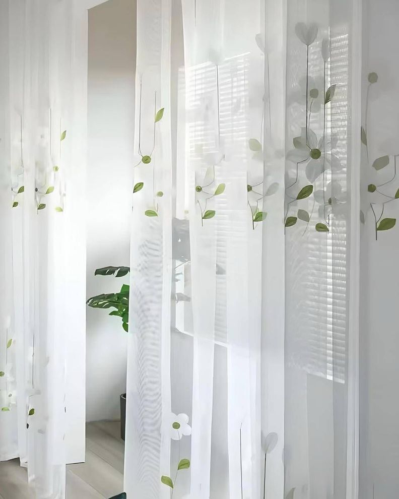 Pack de Visillo transparente con textura 140x230cmv15-3