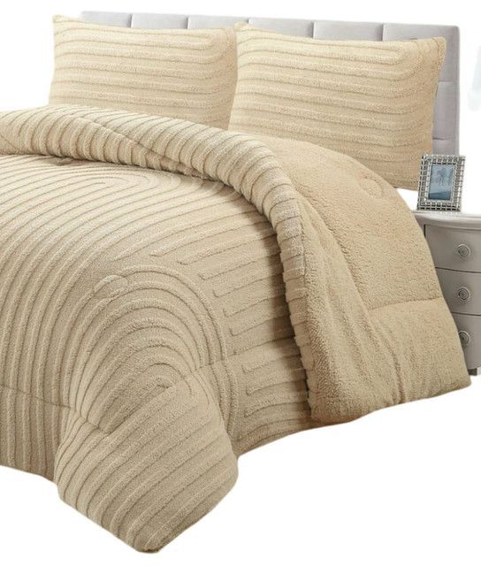 COBERTOR GRUESO PARA INVIERNO KING - SUPER KING BEIGE-0