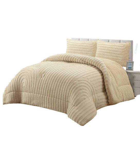 COBERTOR GRUESO PARA INVIERNO KING - SUPER KING BEIGE-1