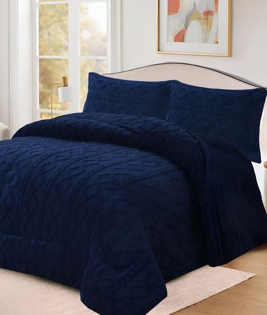 COBERTOR GRUESO PARA INVIERNO KING - SUPER AZUL -03-2