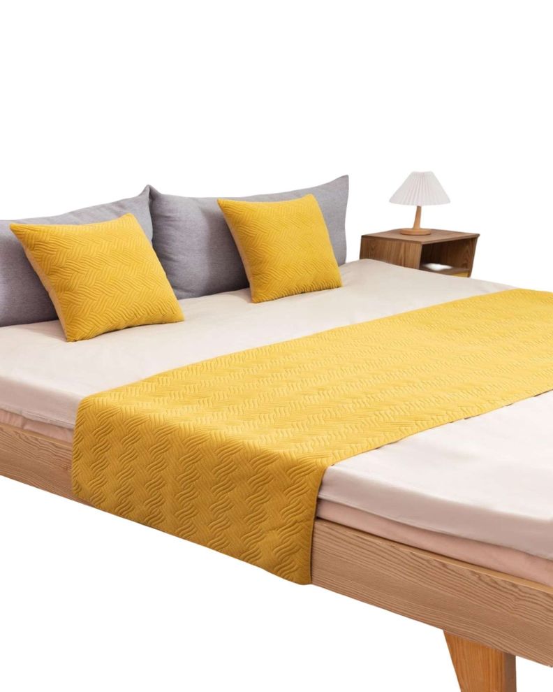 PIECERA CON 2 FUNDAS ELEGANTE AMARILLO