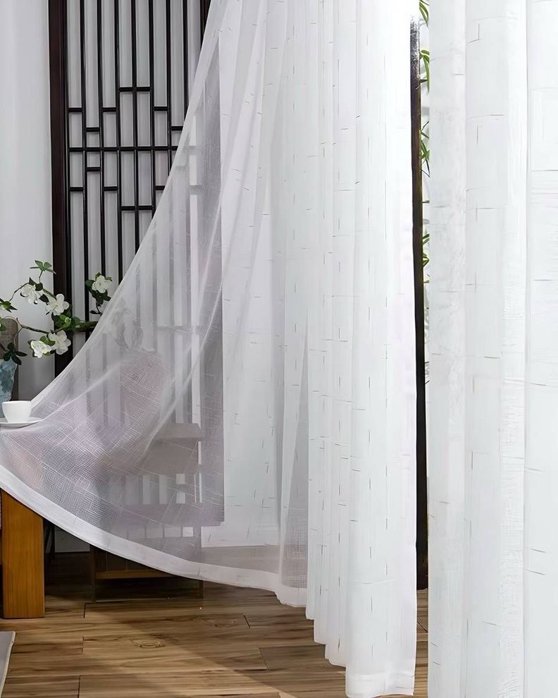 Pack de Visillo transparente con textura 140x230cm v02-0