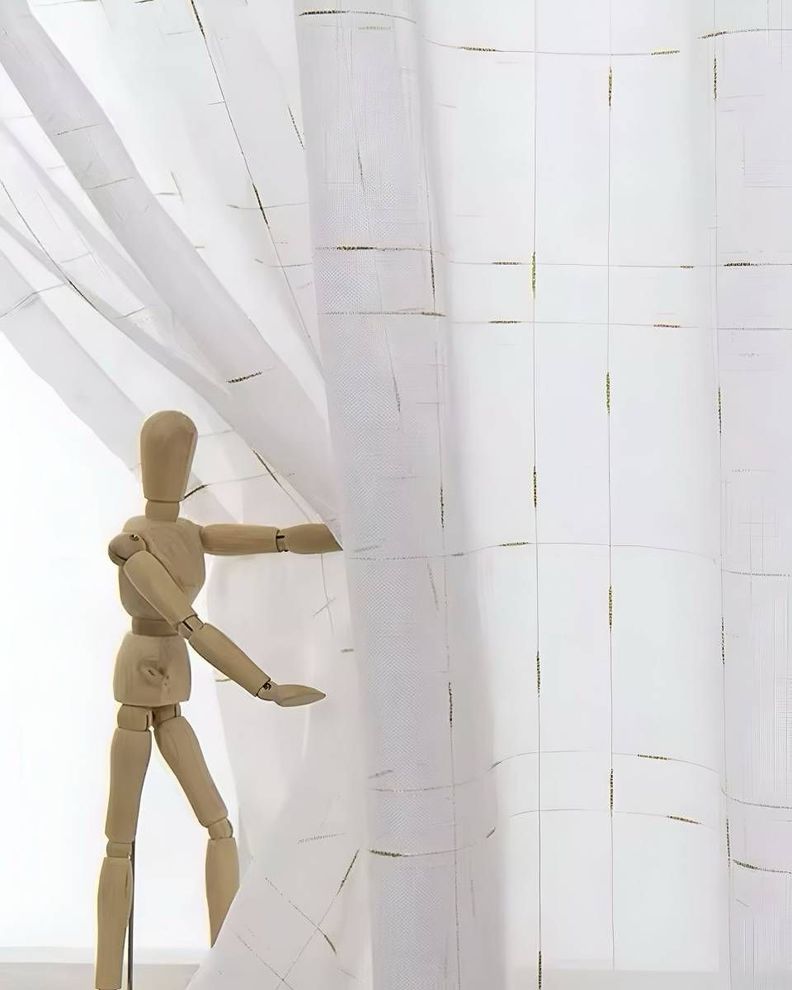 Pack de Visillo transparente con textura 140x230cm v02-2