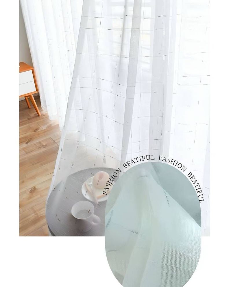 Pack de Visillo transparente con textura 140x230cm v02-3